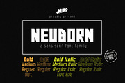 Neuborn - Sans Serif Font Family, a Sans Serif Font by HIRO.std (Thumbnail 1 of 15)