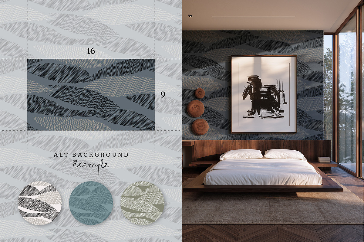 Organic lines seamless pattern set, a Pattern Graphic by Momosama Studio (Photo 4 of 5)