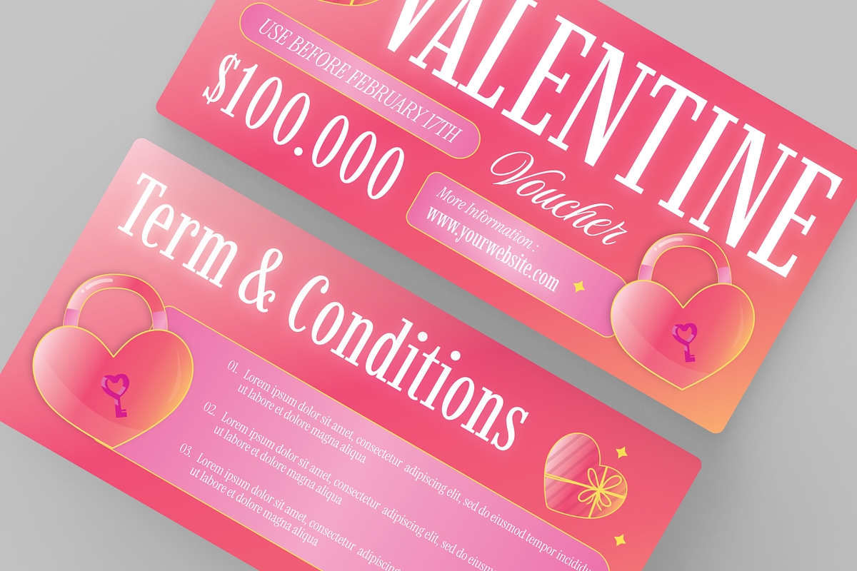 Valentine Gift Voucher, a Print Template by Annora Studio (Photo 5 of 6)