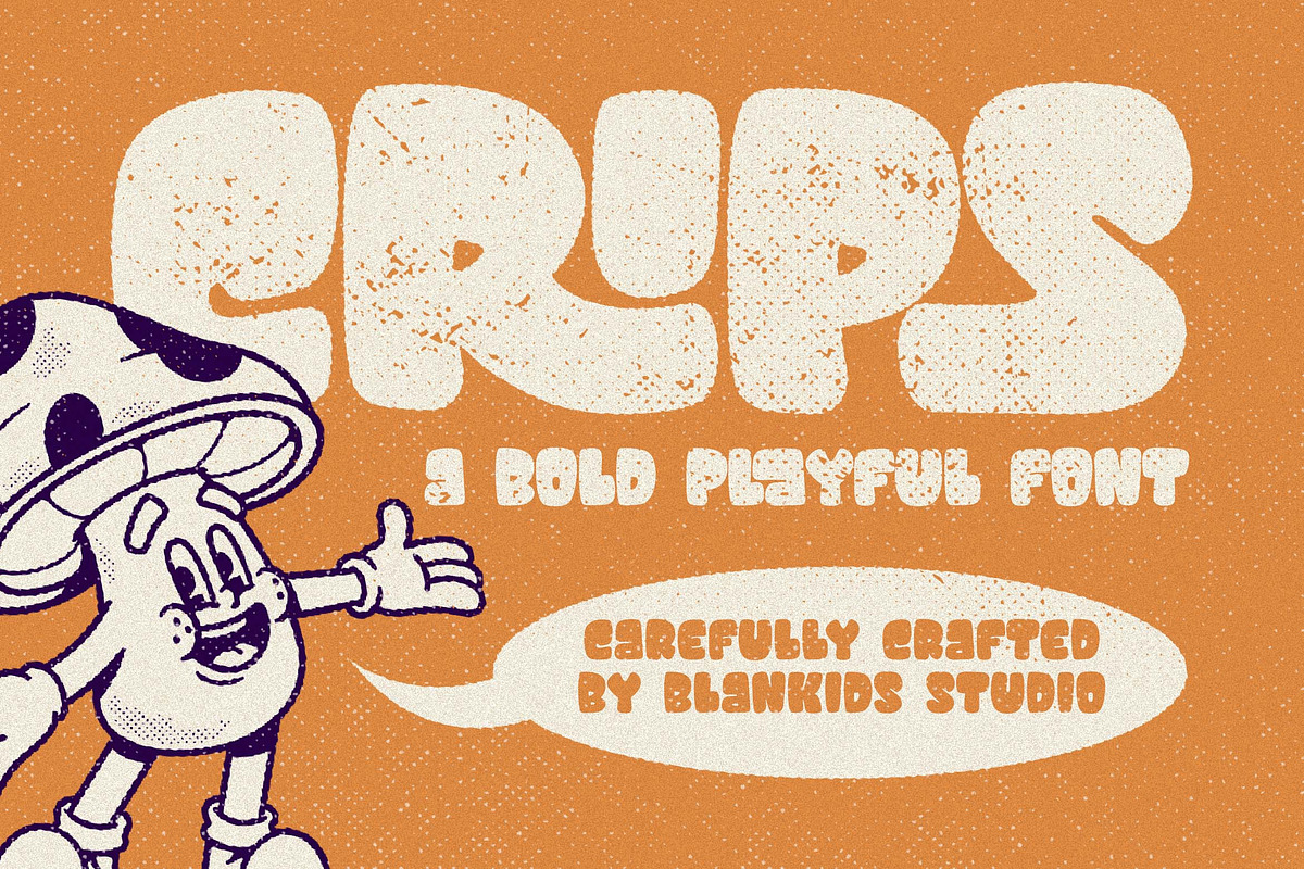 Crips a Bold Playful Font, a Sans Serif Font by Blankids Studio (Photo 1 of 9)