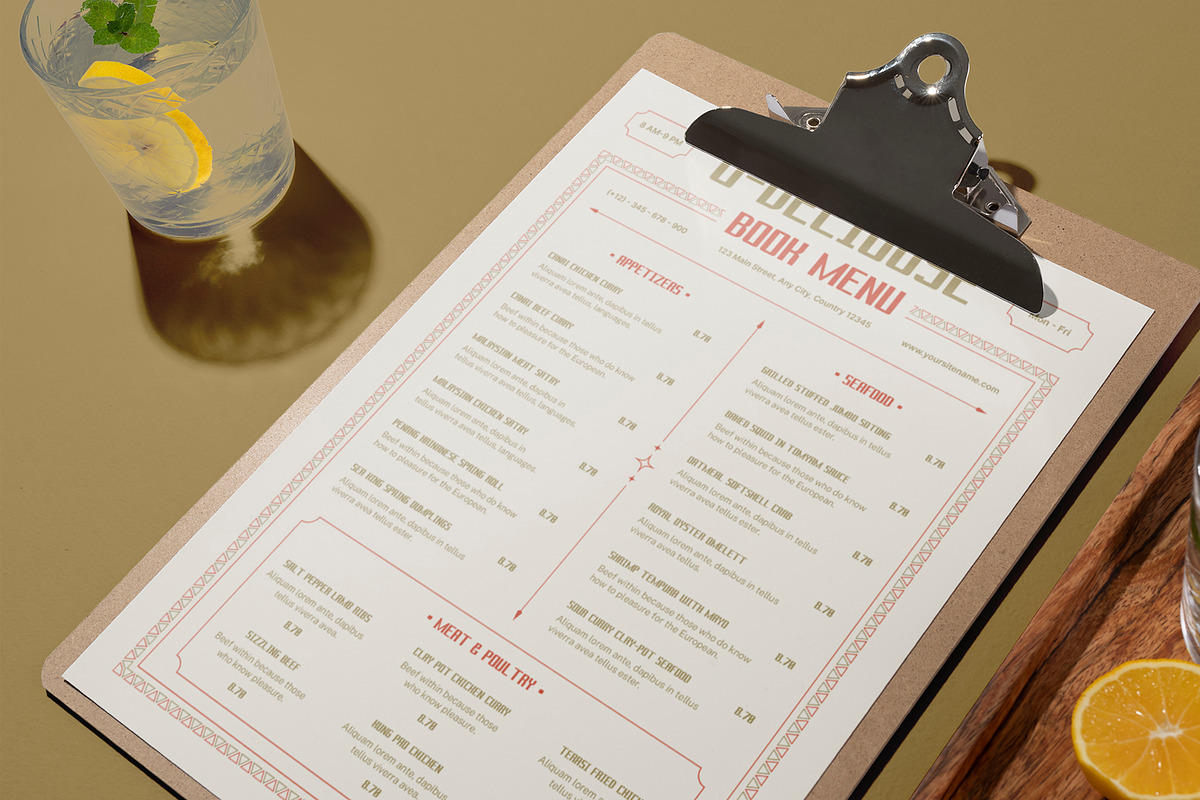 Simple Bistro Menu, a Stationery Template by Neermana (Photo 4 of 4)