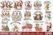 Vintage Christmas Sublimation Quotes, an Illustration by Designworld (Thumbnail 1 of 6)
