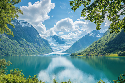 Majestic view of Kjenndalen glacier, a Photo by Iftikhar Alam