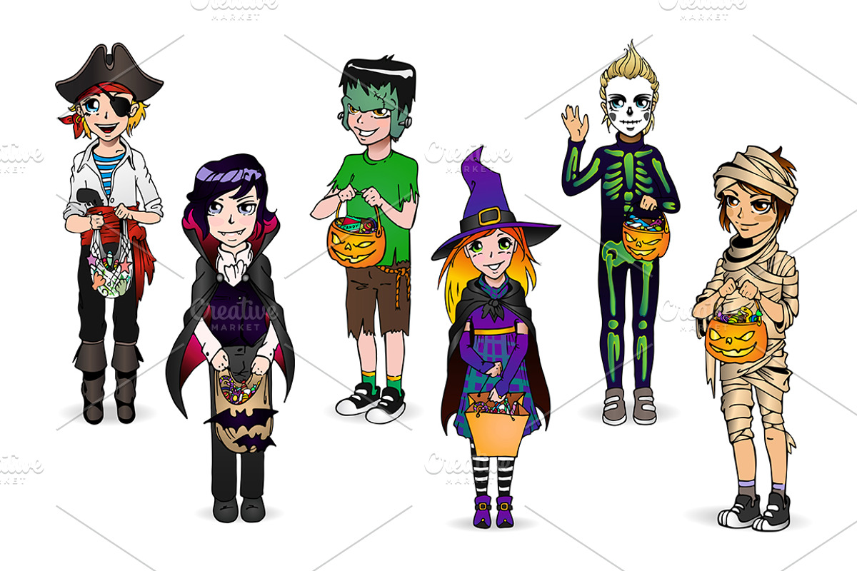 Halloween costumes, an Illustration by yurlick (Photo 1 of 3)