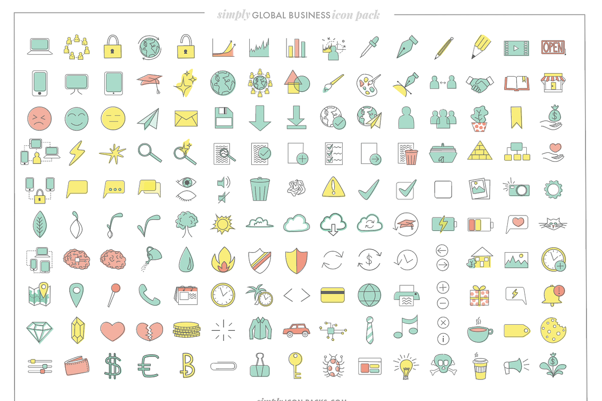 Master Icon Pack 150+ color/no color, an Icon by LOOP & LAUREL (Photo 2 of 5)