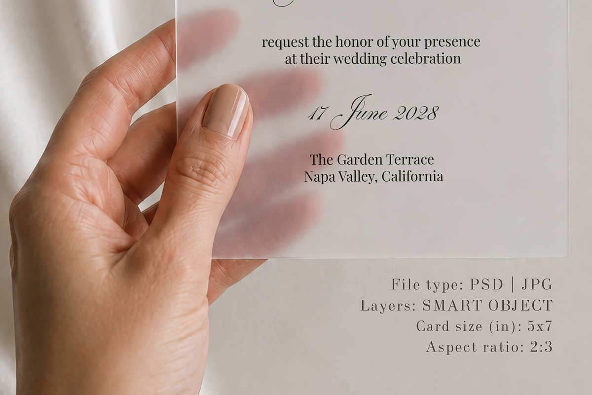 5x7 Acrylic Arch Invitation Mockup, an Advertising Mockup by Serenefeeling (Photo 4 of 7)