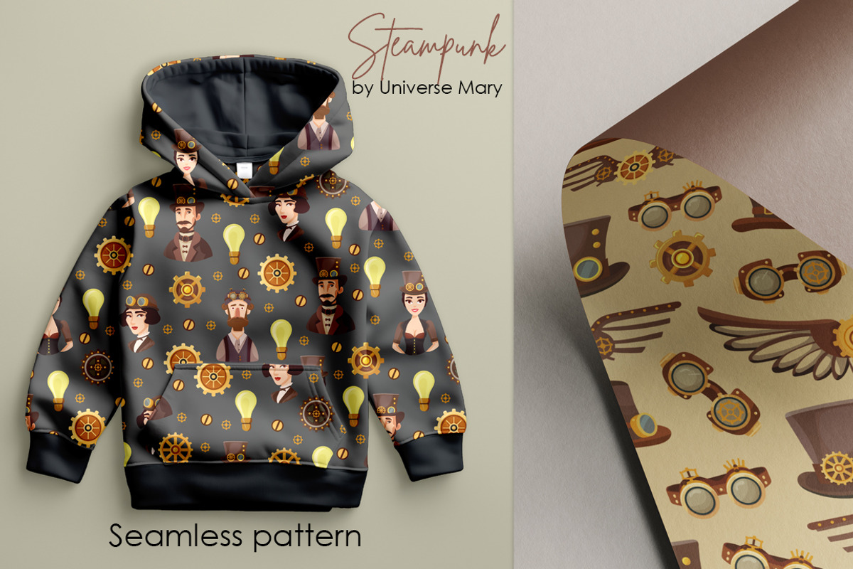Steampunk Vector Clipart Set, a Technology Illustration by Universe Mary (Photo 6 of 8)