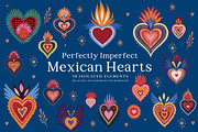 Perfectly Imperfect Mexican Hearts, a Graphic by Paper Flowers Studio (Thumbnail 1 of 6)