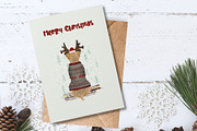 Christmas Yorkie Clipart, an Animal Illustration by ColorfulPT (Thumbnail 4 of 5)