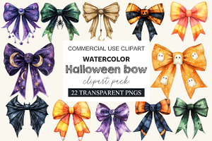 Halloween bow clipart, a Work Illustration by cherrydesign