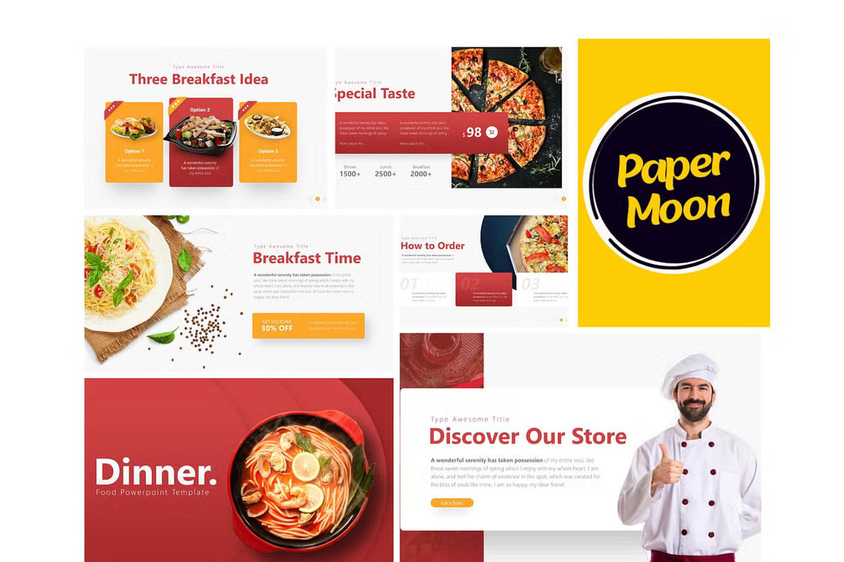 Food Powerpoint Template - Premium, a Presentation Template by GearShift (Photo 2 of 4)