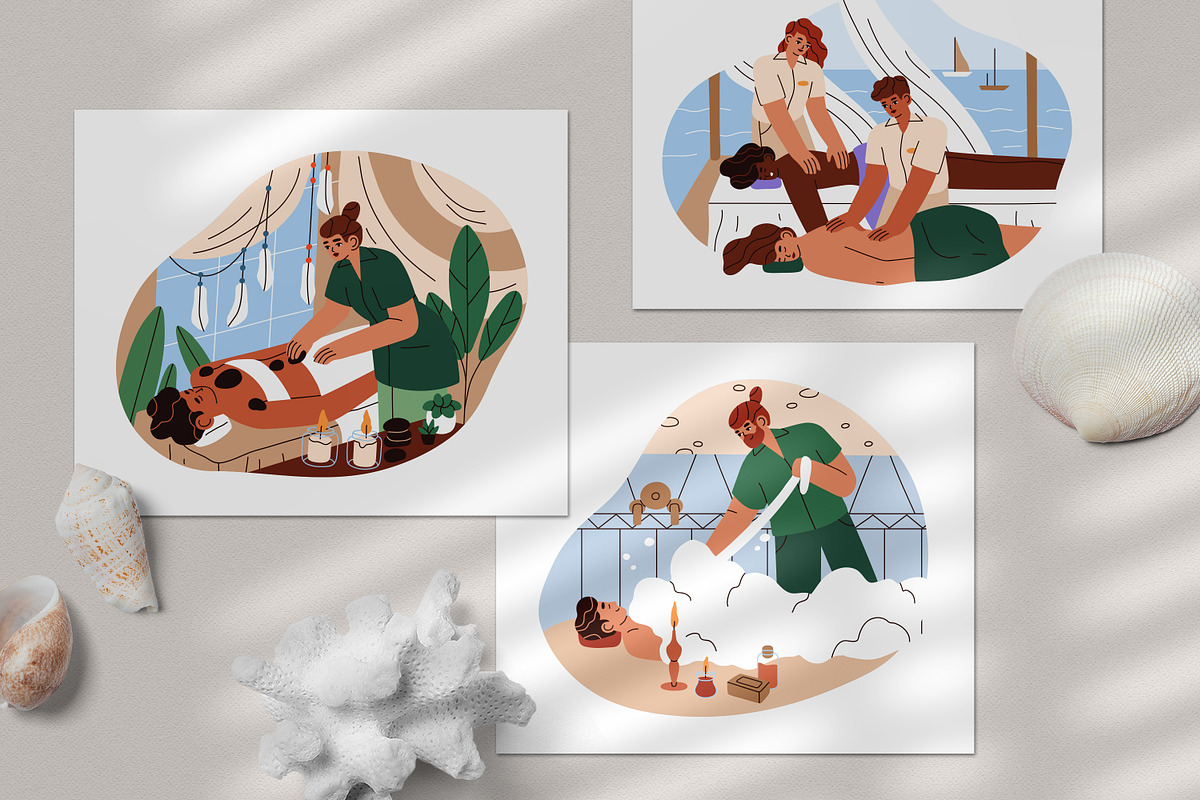 People in spa wellness salon set, a Healthcare Illustration by Good Studio (Photo 10 of 10)