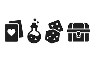 Deck of cards, potion, and treasure, a Sport Illustration by ZinetroN