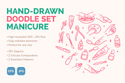 Nail Manicure Set Doodle Style, an Object Graphic by 35lab (Thumbnail 1 of 6)