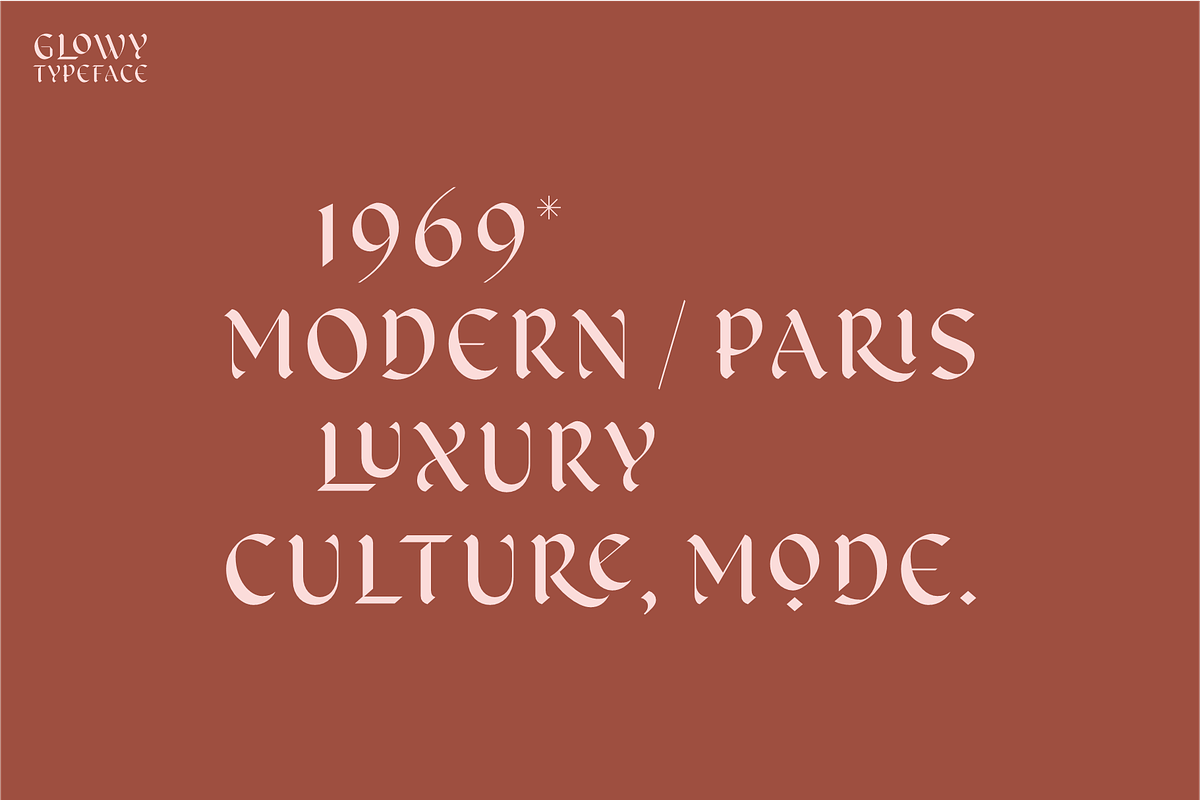 Glowy - Modern Serif Font, a Serif Font by RedyStudio (Photo 2 of 10)