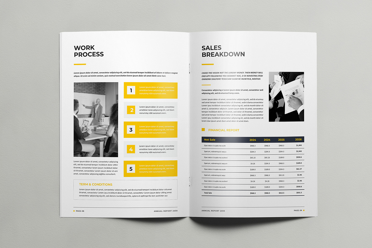 Annual Report Canva, a Brochure Template by DesignDevisers (Photo 4 of 11)