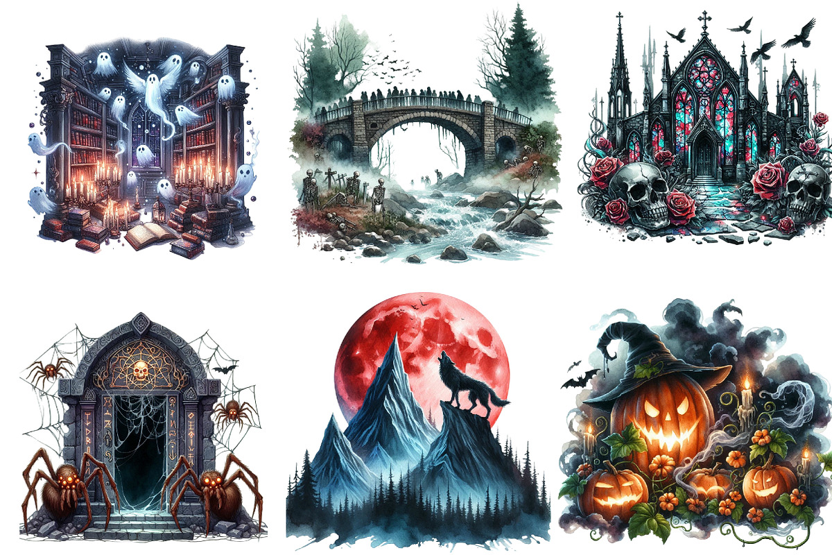 Scary Halloween Background Sublimati, an Illustration by DreamArtGraphic (Photo 3 of 5)
