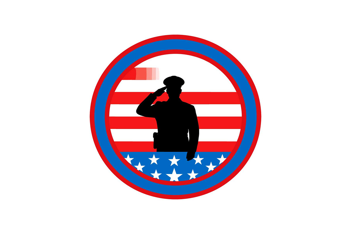 USA Officer Salute Icons Set, an Object Graphic by yasushie (Photo 14 of 16)