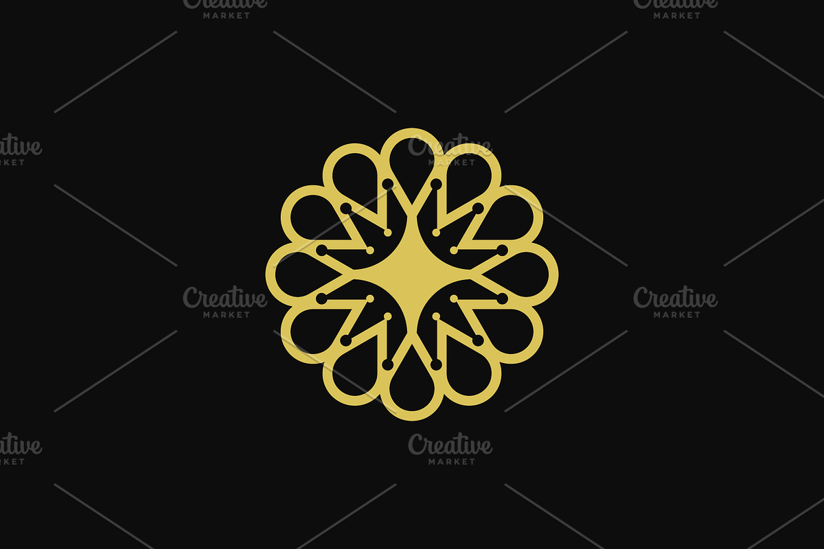 modern sunflower corwn star logo, a Branding & Logo Template by Rasagama Studio