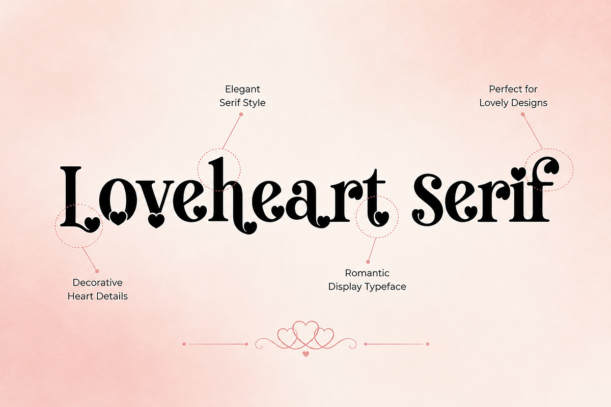 Loveheart Serif, a Serif Font by Wow Magic (Photo 4 of 6)