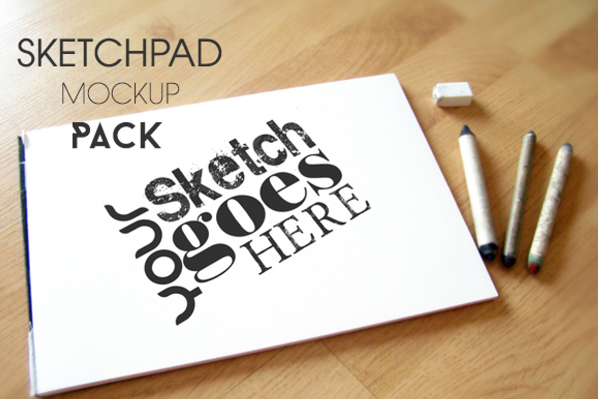Sketchpad Mockup Pack, a Print Template by LuisFaus (Photo 6 of 10)