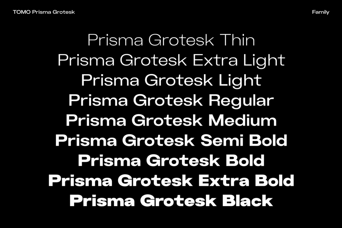 Prisma Grotesk, a Sans Serif Font by TOMO Fonts (Photo 3 of 12)