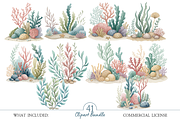 Watercolor Cute Sea Animals Clipart, an Illustration by MockupWizard (Thumbnail 4 of 6)