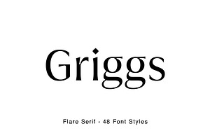 Griggs Flare Serif, a Serif Font by Seniors