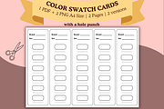 COLOR SWATCH CARD TEMPLATE PDF PNG, a Decorative Illustration by Vachira Digital Studio (Thumbnail 3 of 4)