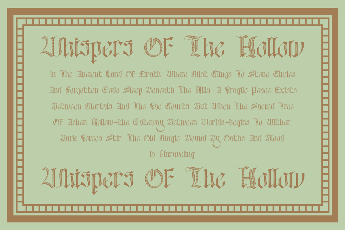 Black Eoghan Blackletter Font, a Blackletter Font by PutraCetol Studio (Photo 6 of 11)