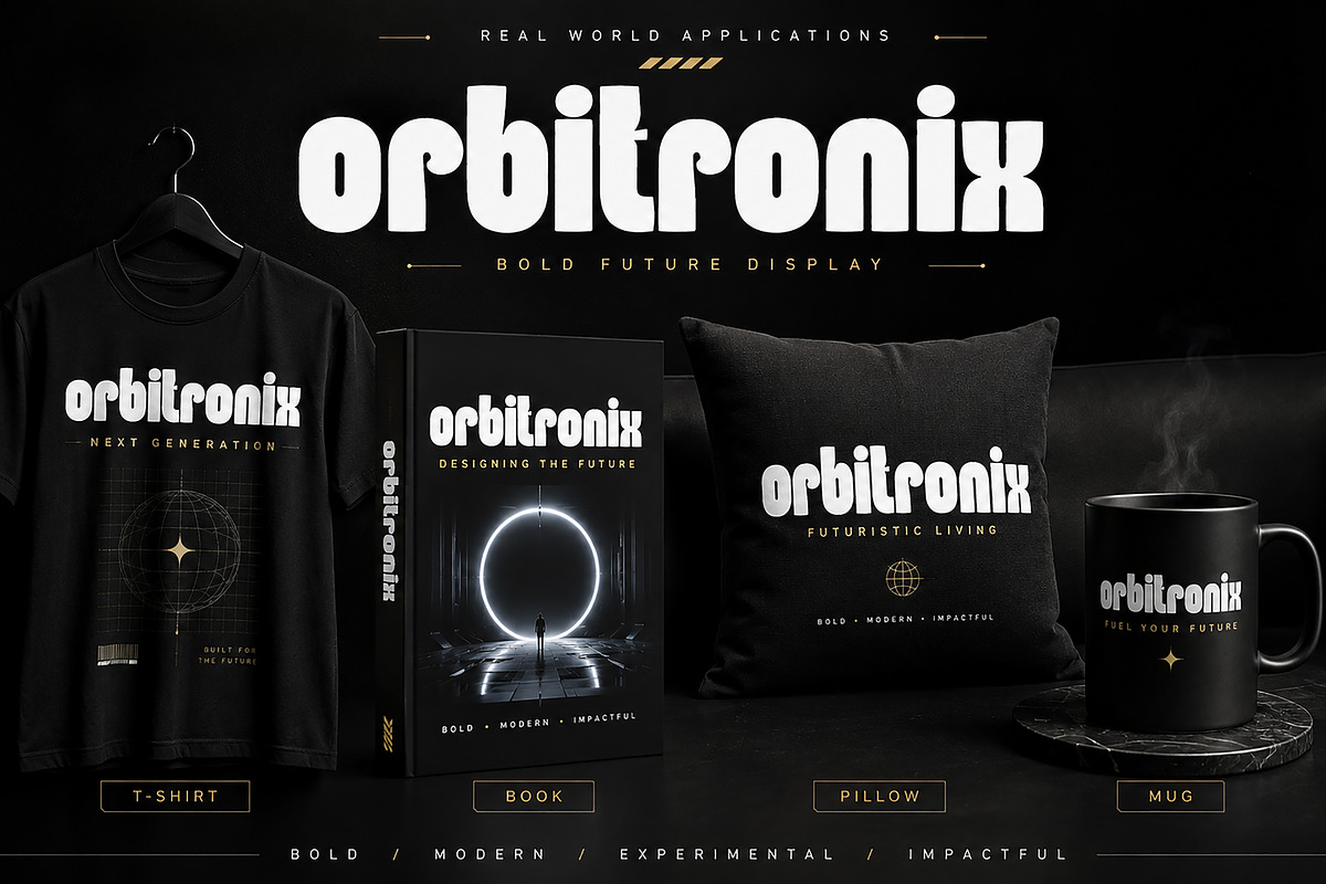 Orbitronix — Futuristic Display Font, a Slab Serif Font by Wow Magic (Photo 2 of 5)