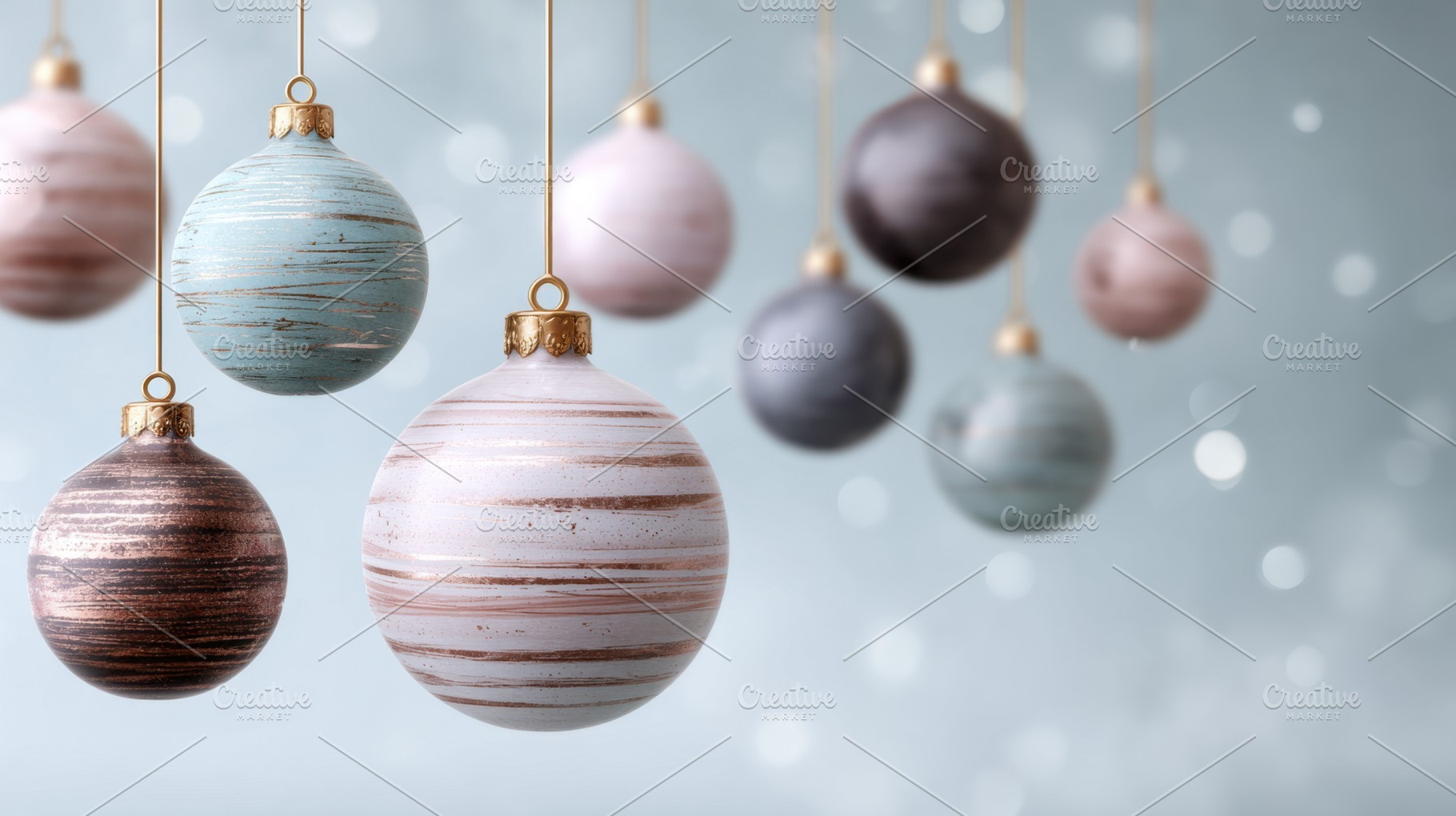 Decorative ornaments hanging in view, a Photo by Beautiful things