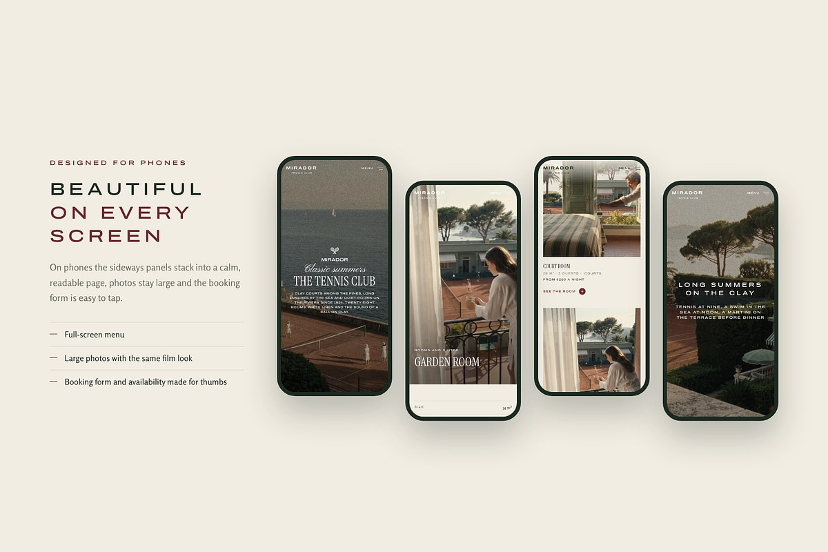 Tennis Club & Hotel Elementor Theme, a WordPress Template by Tomasz Ganclerz (Photo 12 of 21)