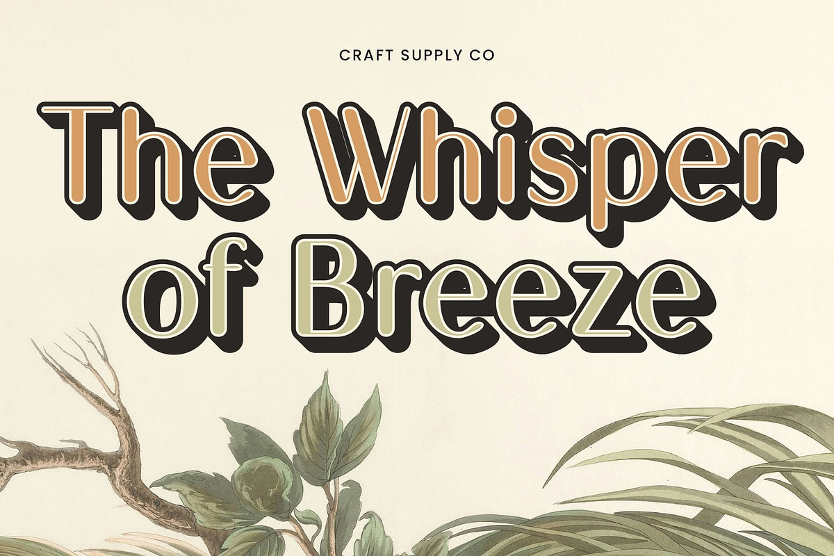 Kalesi Rounded 3D, a Sans Serif Font by Craft Supply Co. (Photo 4 of 8)