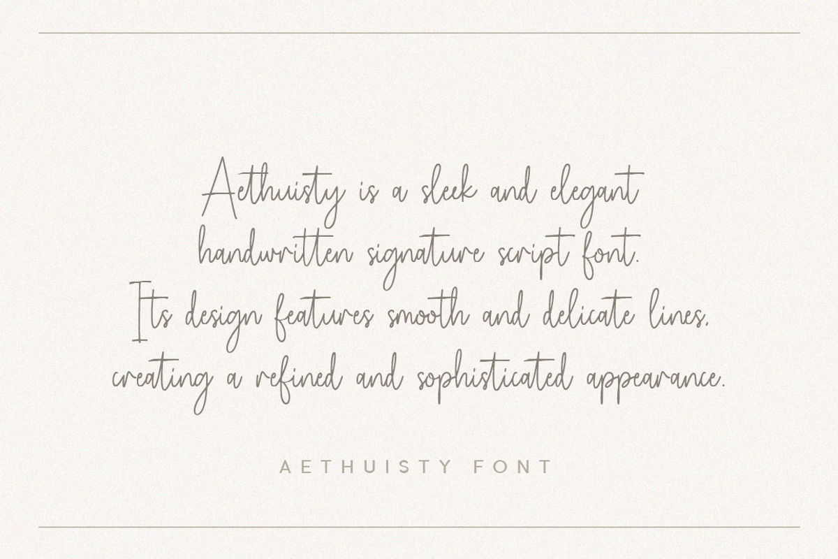 Aethuisty Handwritten Script Font, a Script Font by Typebae (Photo 5 of 8)