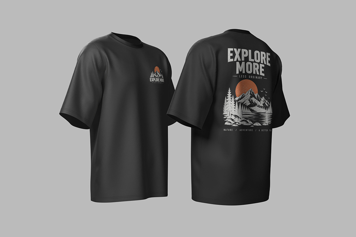 Oversized T-Shirt Mockup, a Shirt Mockup by simuradi (Photo 3 of 6)