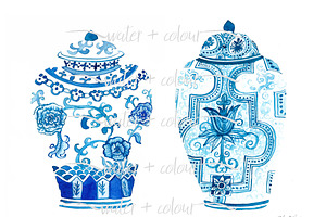 Downloadable ginger jar duo