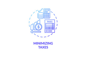 Minimizing Taxes Concept Icon