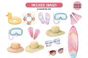 Watercolor Summer Clip Art, an Illustration by TatiMockup (Thumbnail 4 of 5)