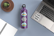 Stainless Steel Water Bottle Mockup, an Advertising Mockup by Rami's Mockups (Thumbnail 1 of 9)