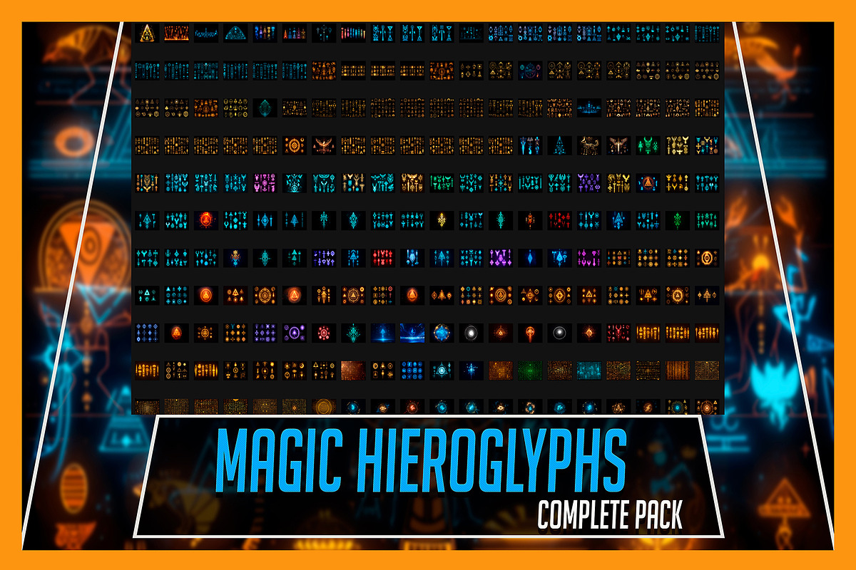 240+ Magic Hieroglyph Overlay Effect, an Object Graphic by Mikel Blazgad (Photo 8 of 16)
