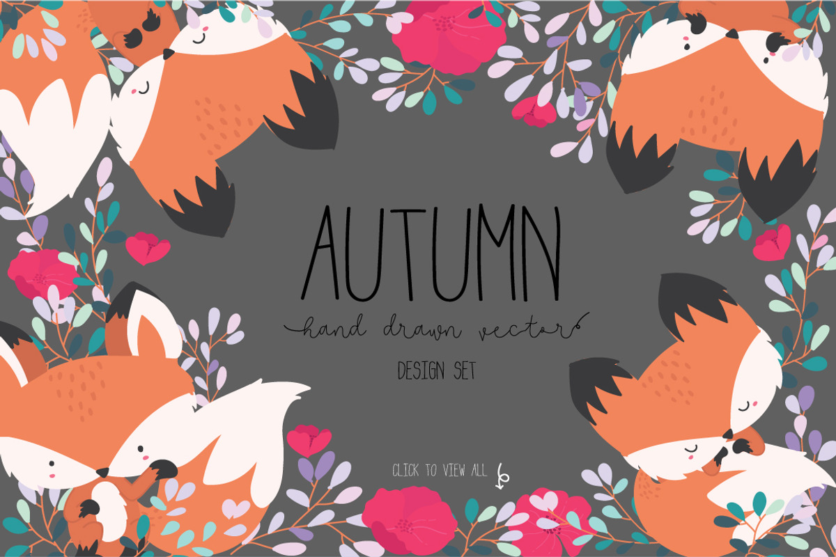 Little FOX in Autumn and Fall VECTOR, a Decorative Illustration by MooBeer (Photo 1 of 4)