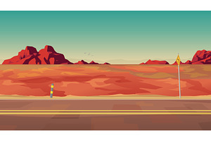 A American Red Desert Landscape At