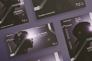 Music concert poster template, a Social Media Template by fashionaddict