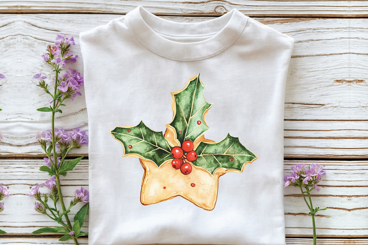 Watercolor Christmas Cookies Clipart, an Illustration by CraftArtStudio (Photo 5 of 6)