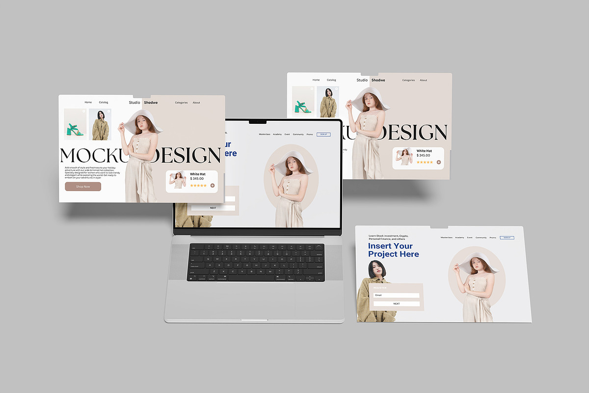 Laptop Screen Presentation Mockup, a Device Mockup by lamorastudio (Photo 4 of 11)