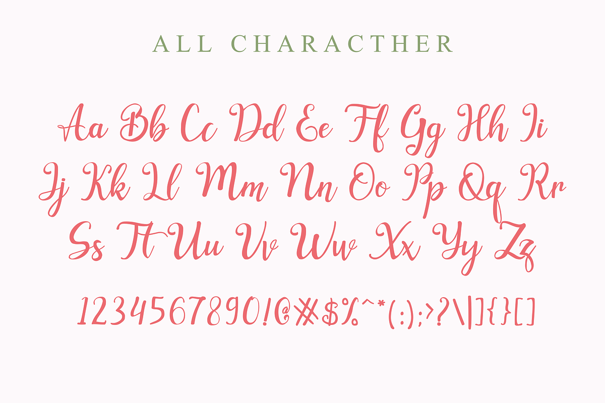 Zolleha // Script Font preview 6