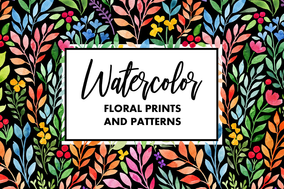 Watercolor Floral Prints&Patterns, a Decorative Illustration by Katerina Osa (Photo 1 of 9)