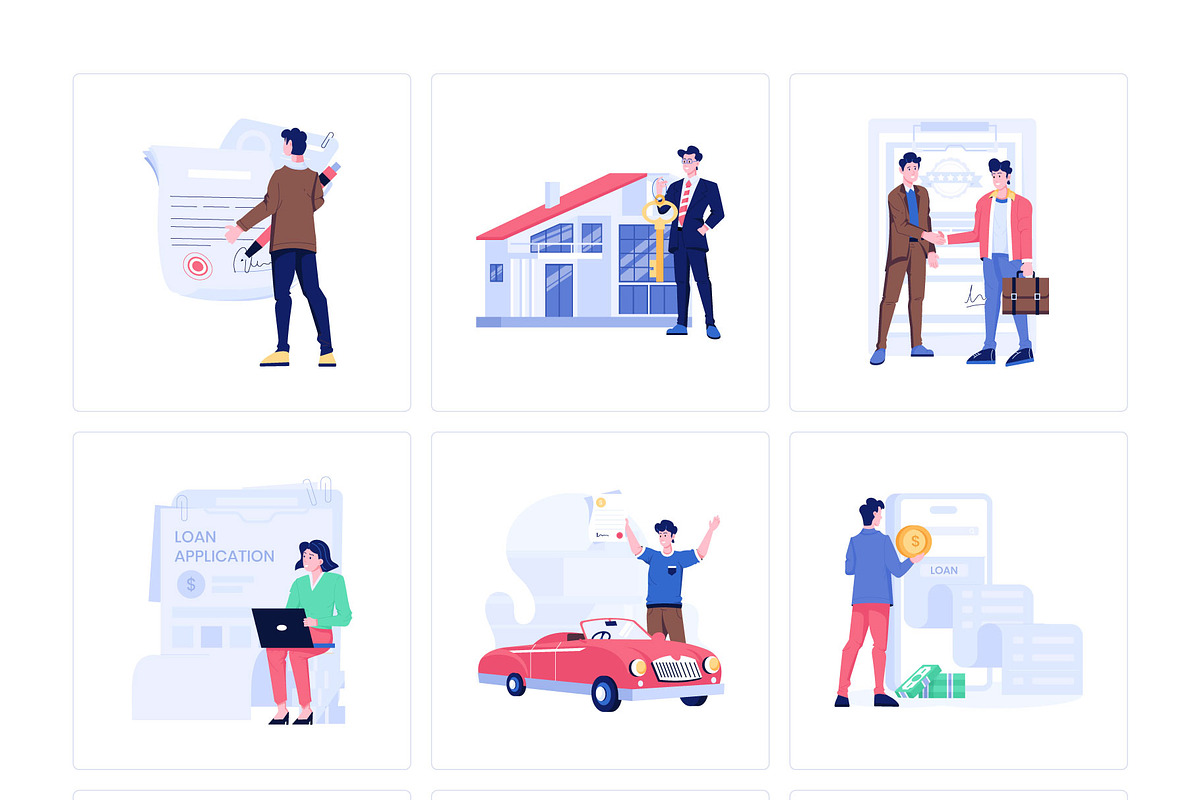 Loan Operations Illustrations, a Finance Illustration by Prosymbols (Photo 5 of 6)