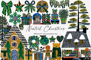 Neutral Christmas Clipart Bundle, an Illustration by Designworld